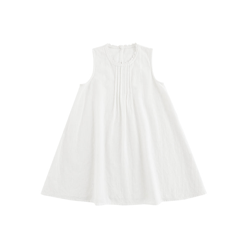 שמלה לבנה ז׳קרד - 100% כותנה