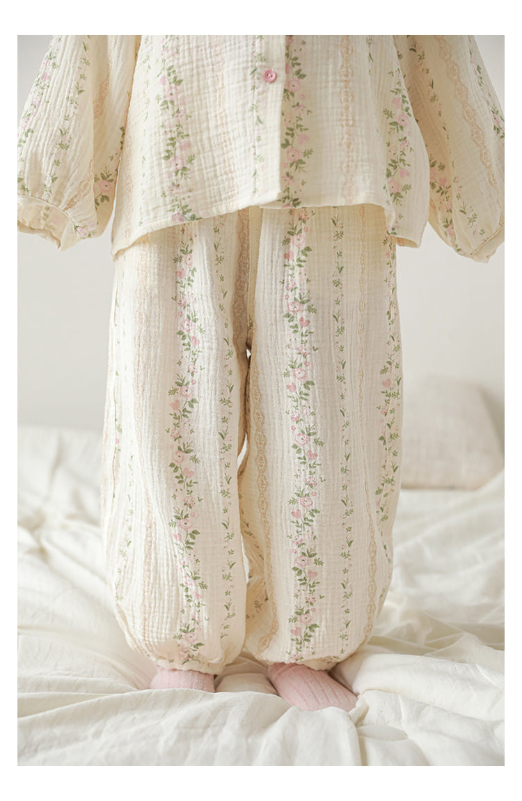 סט טטרא עם הדפס פרחים - 100% כותנה