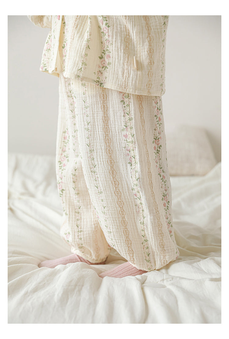 סט טטרא עם הדפס פרחים - 100% כותנה